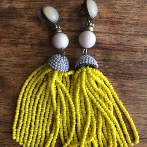 Yellow tassel Baublebar Earrings